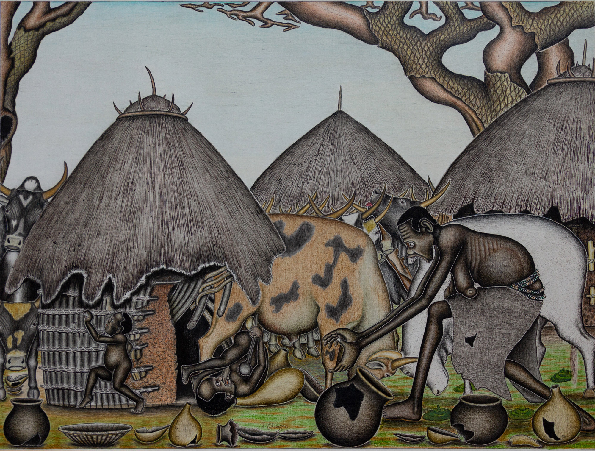 Lot 35 — Joel Oswaggo, Fighting Bulls, undated