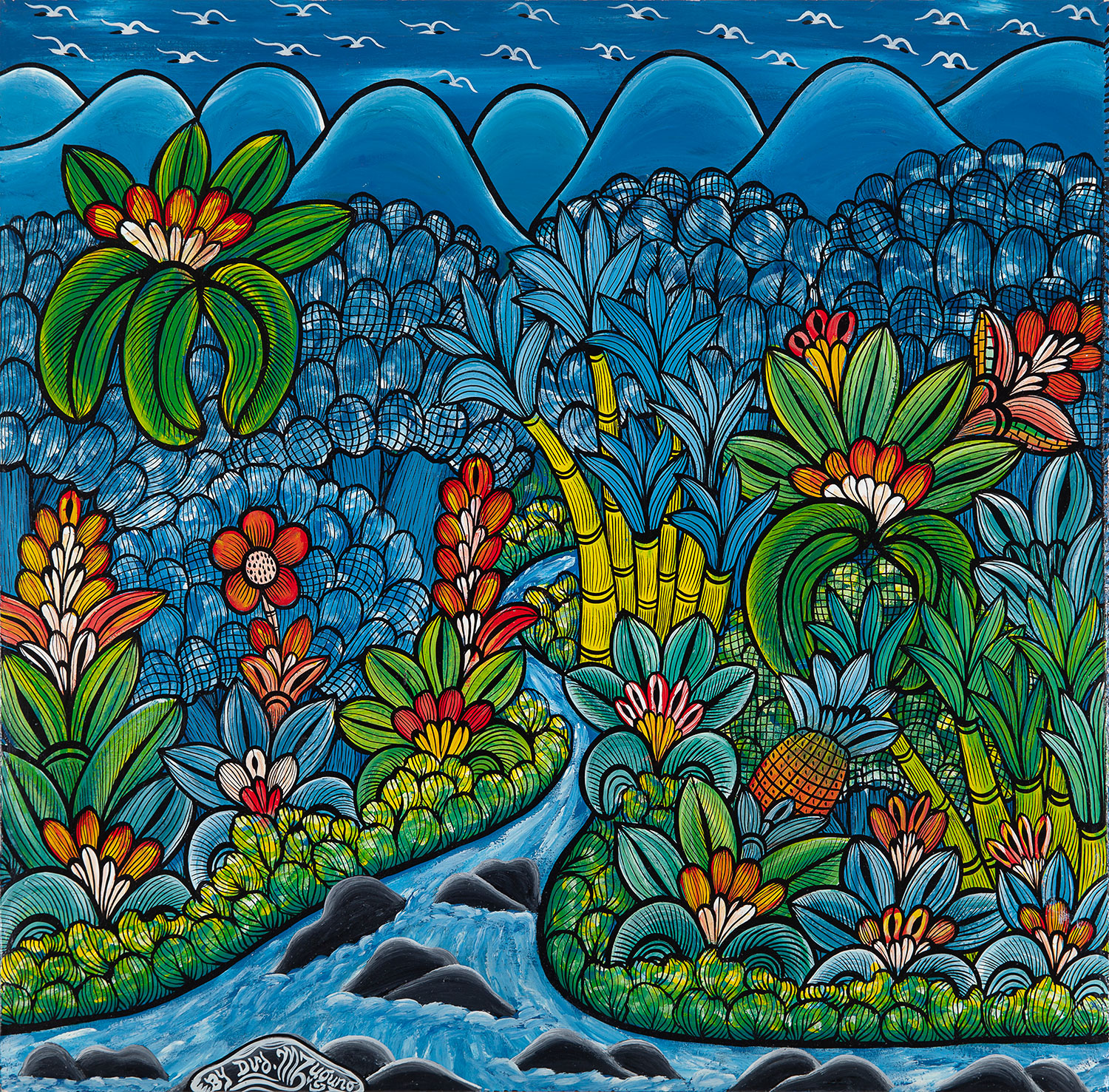 Lot 21 — David Mzuguno, Untitled (River flowing from the Mountains), between 2009 – 2010