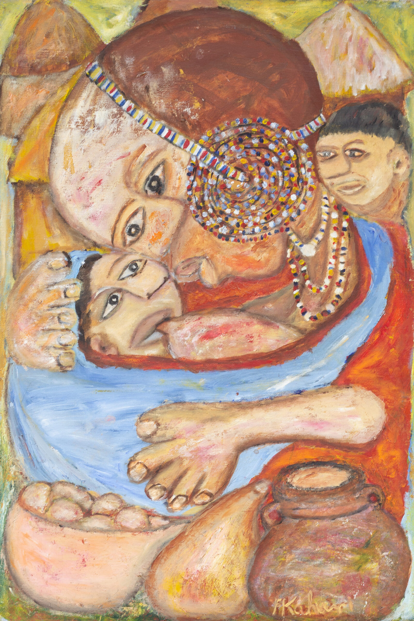 Lot 37 — Francis Kahuri, She Loves the Both, circa early 1990s