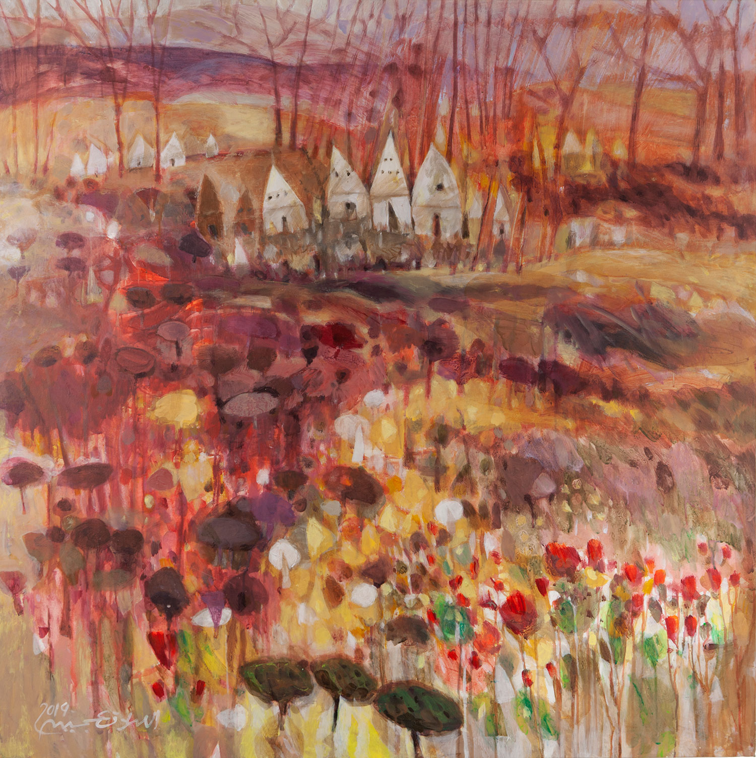 Lot 59 — El Sadig Agena, Landscape, 2019Signed ‘2019 ‘signature’’ (lower left)
