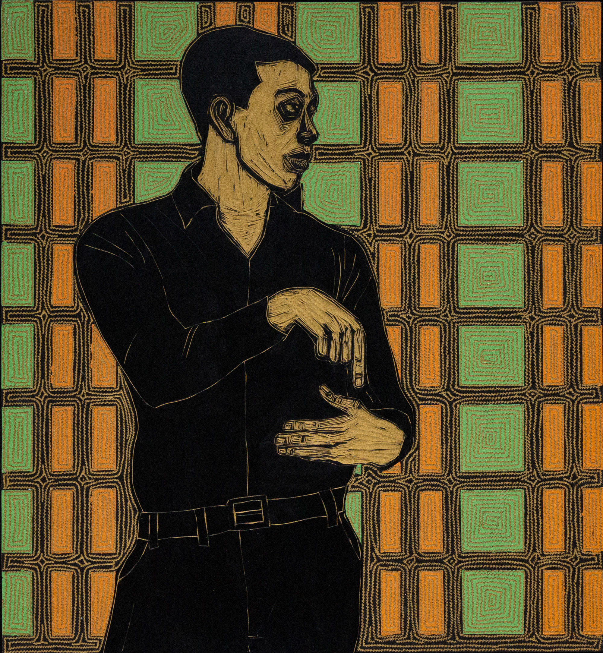 Lot 7 — Ephrem Solomon, Folk Memory 5 (from the Folk Memory series)