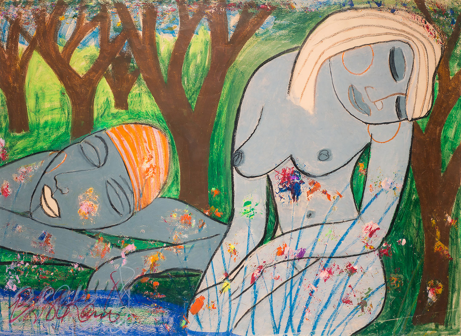 Lot 5 — Charles Sekano, Sleeping Bathers in the River of the Past