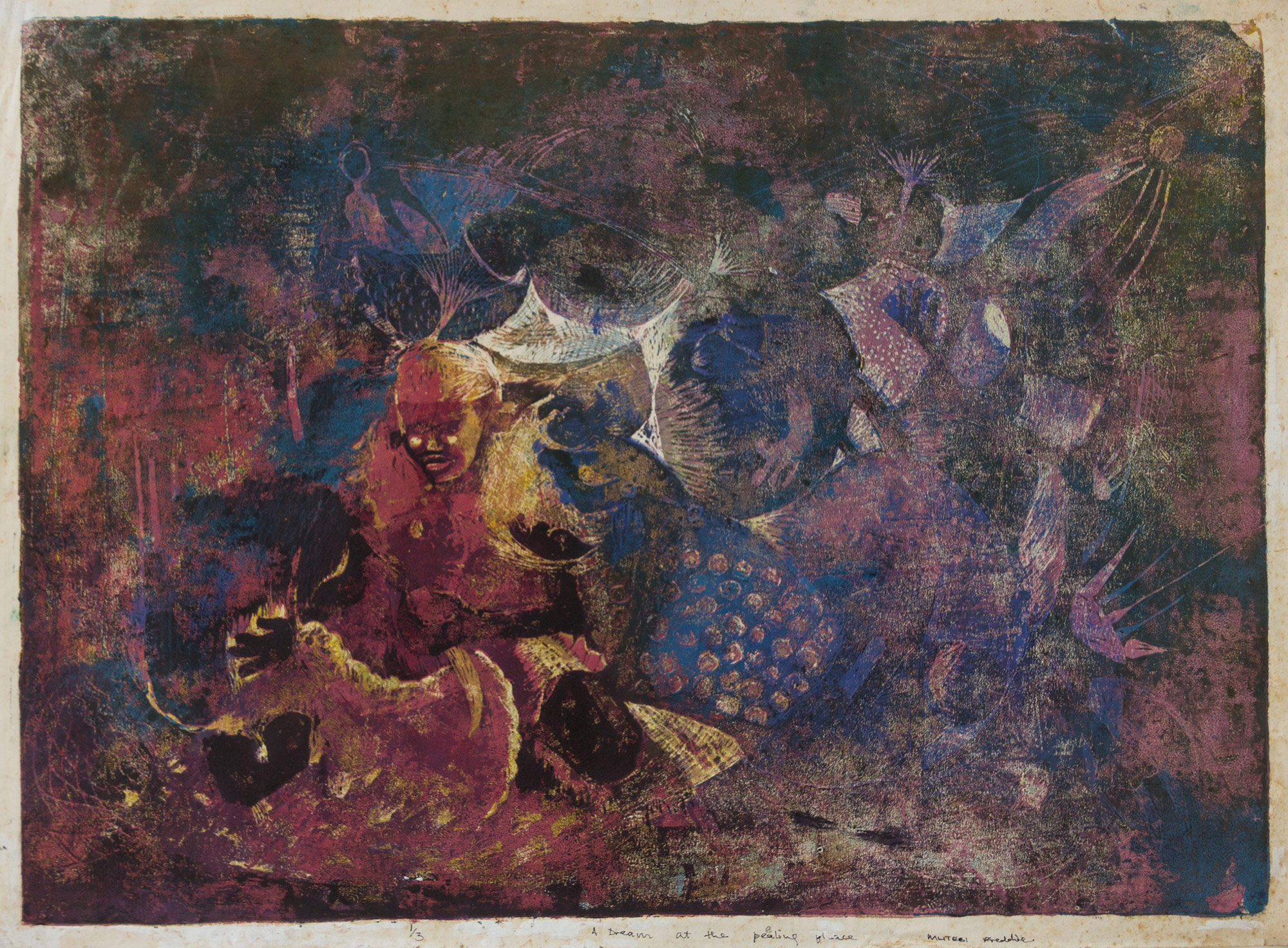 Lot 43 — Fred Mutebi, A Dream at the Pealing Place, circa 1990
