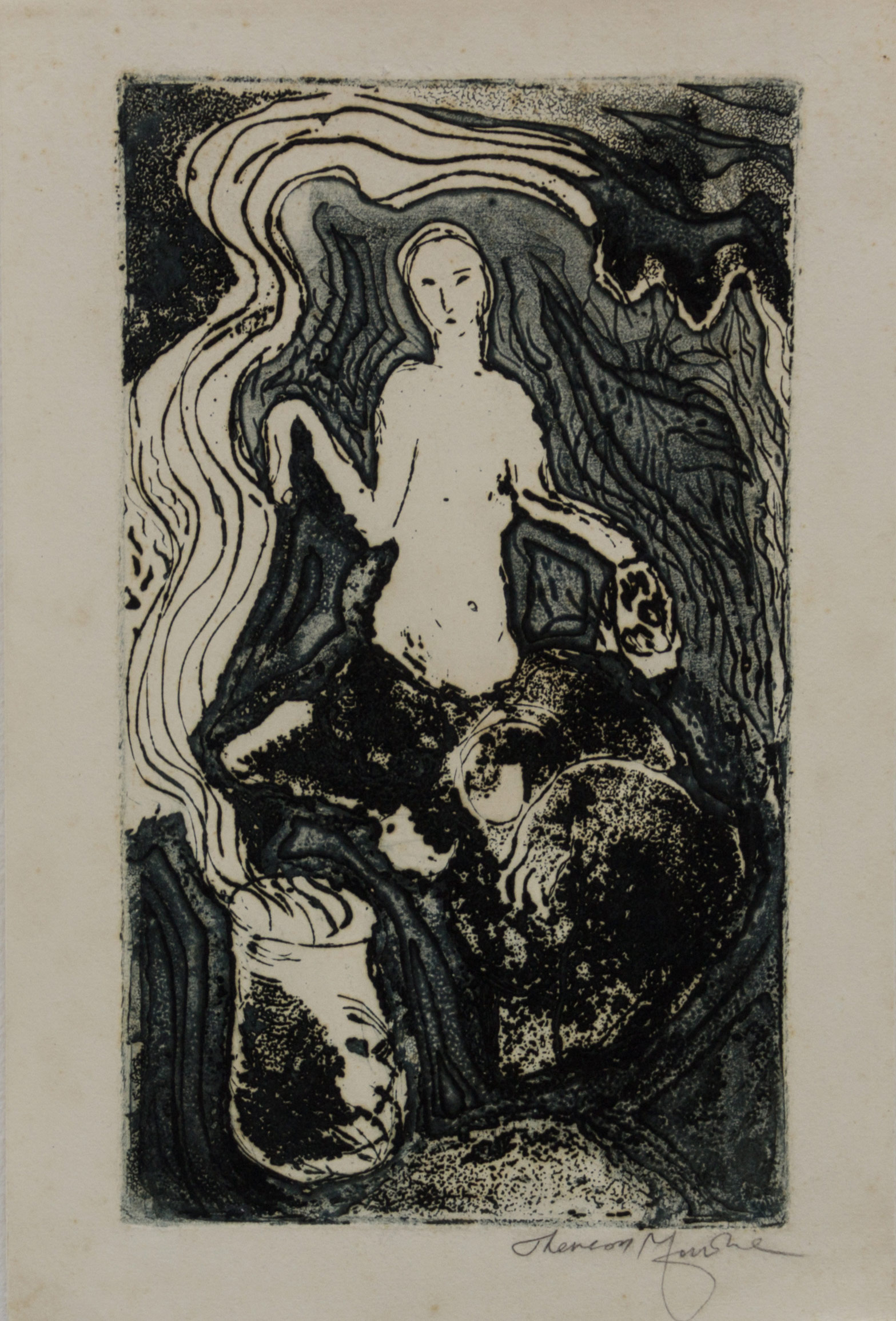 Lot 21 — Theresa Musoke, Dancing Figure with Pot, 1963, 2 editions available