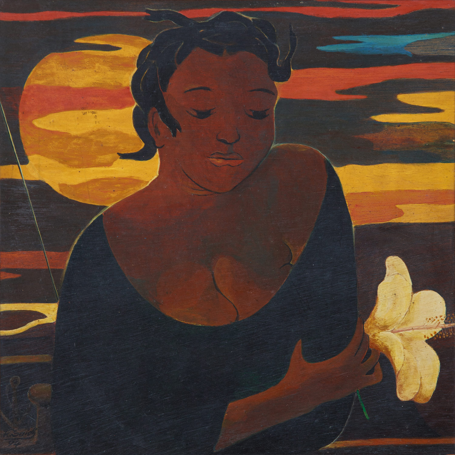 Lot 20 — Robert Saidi, Untitled (Lady with Flower)