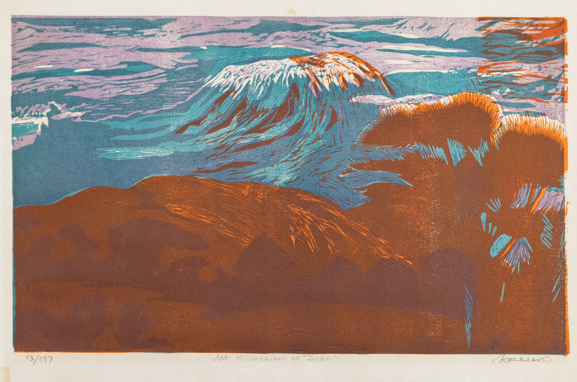 Lot 22 — Kiure Francis Msangi, Mt Kilimanjaro at Dawn Edition 13/197