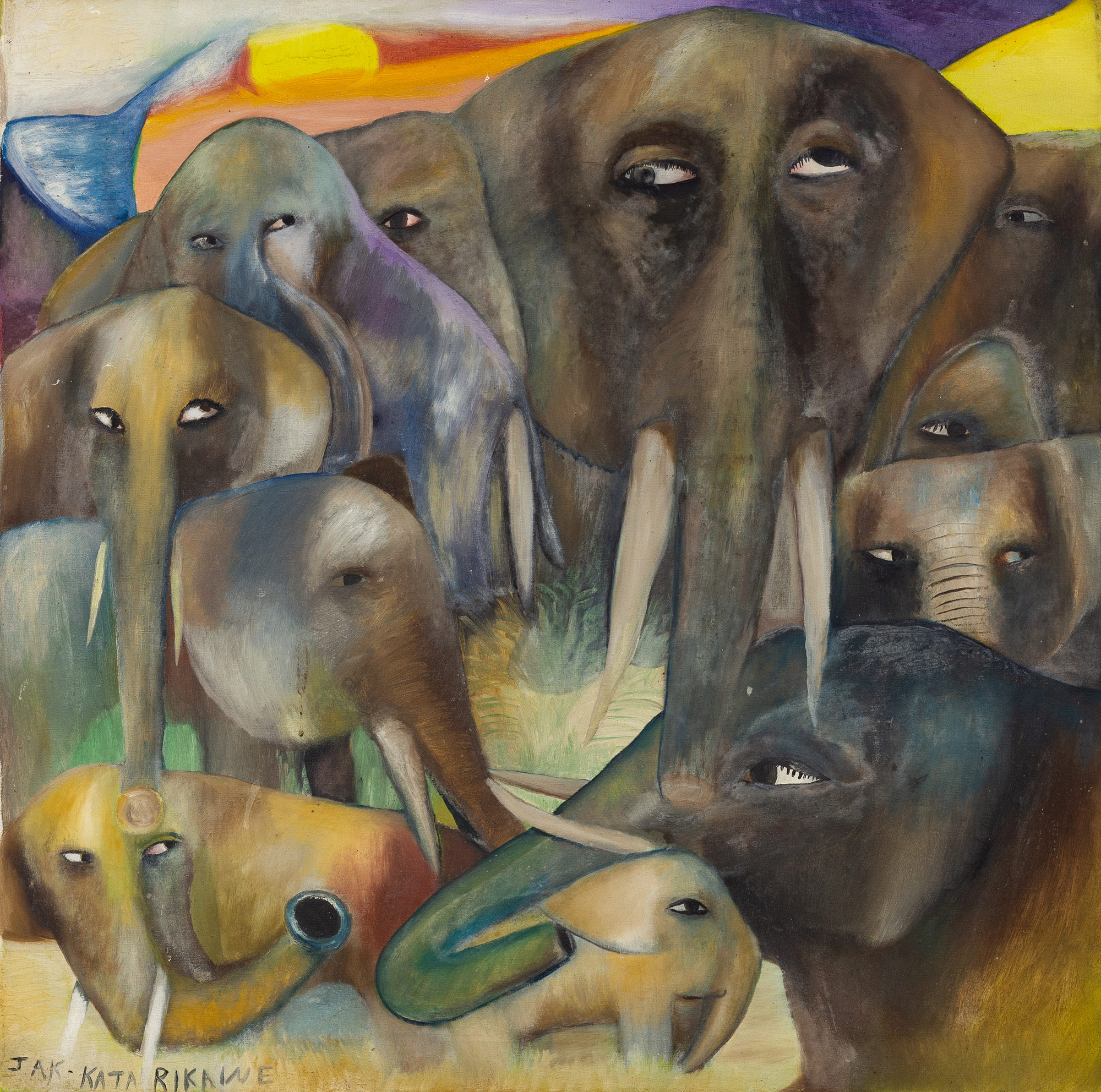 Lot 24 — Jak Katarikawe, Queen Elephants, undated