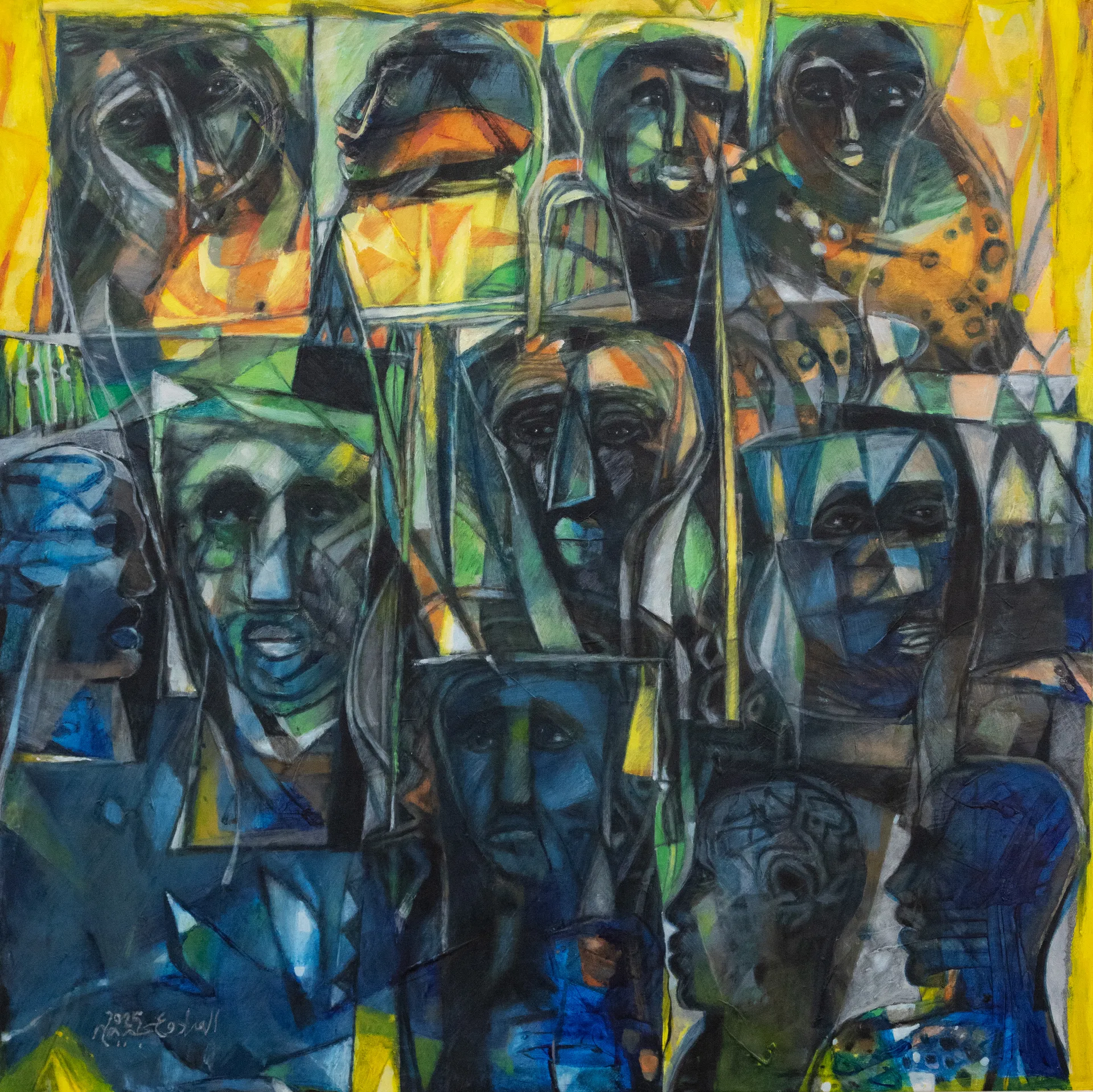 Lot 39 — El Sadig Agena, Blue Faces