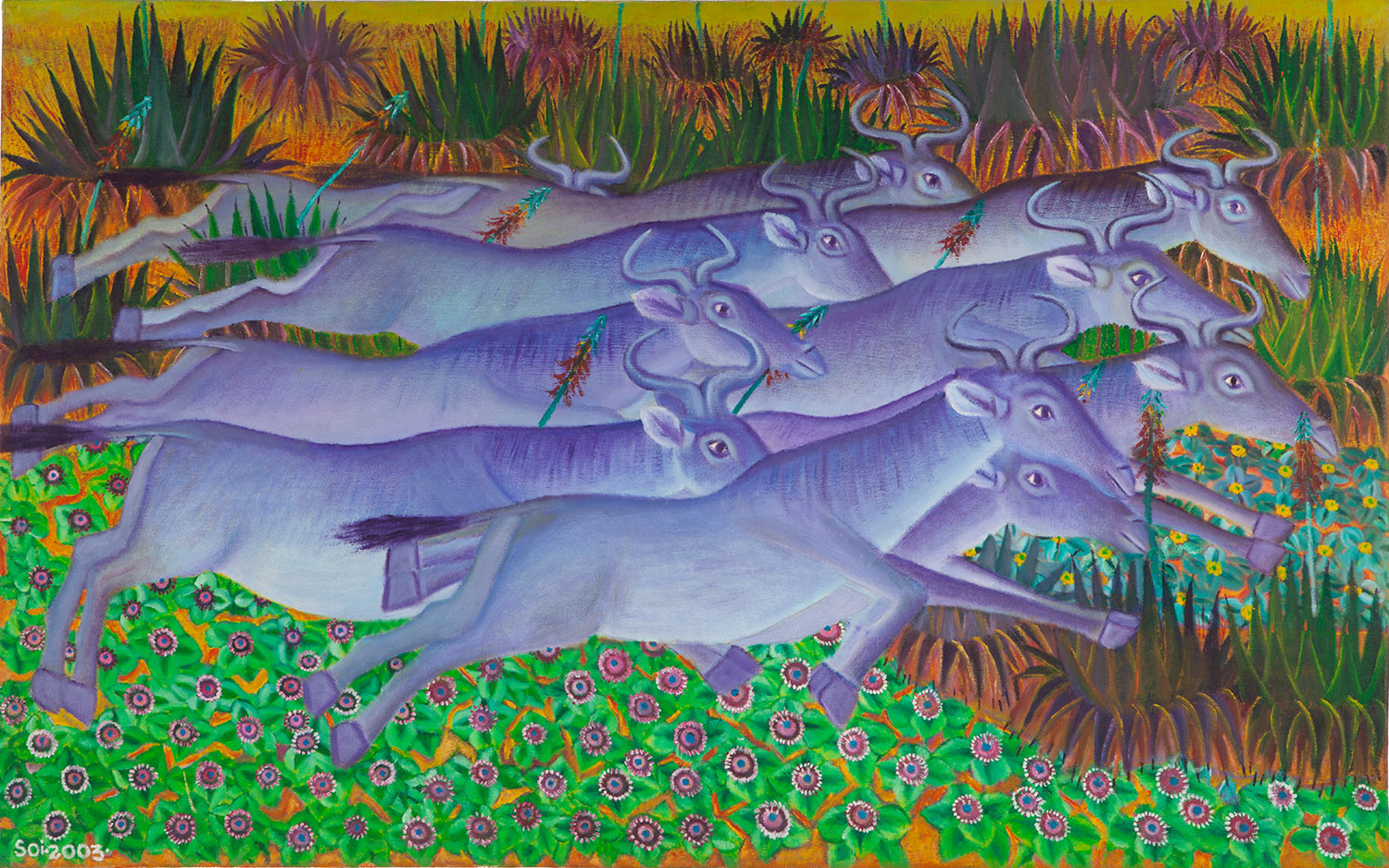 Lot 29 — Ancent Soi, Blue Beasts, 2003Signed ‘Soi-2003’ (lower left)