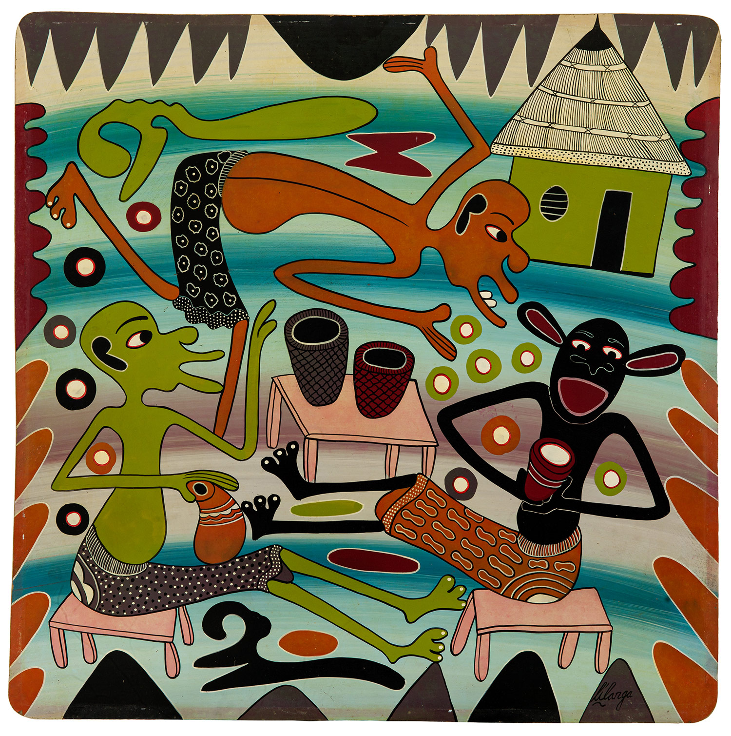 Lot 1 — George Lilanga, Hiki Ndio Chakula cha Jumuia Lazima Tule Pamoja (This is the food for the community, we must eat together)