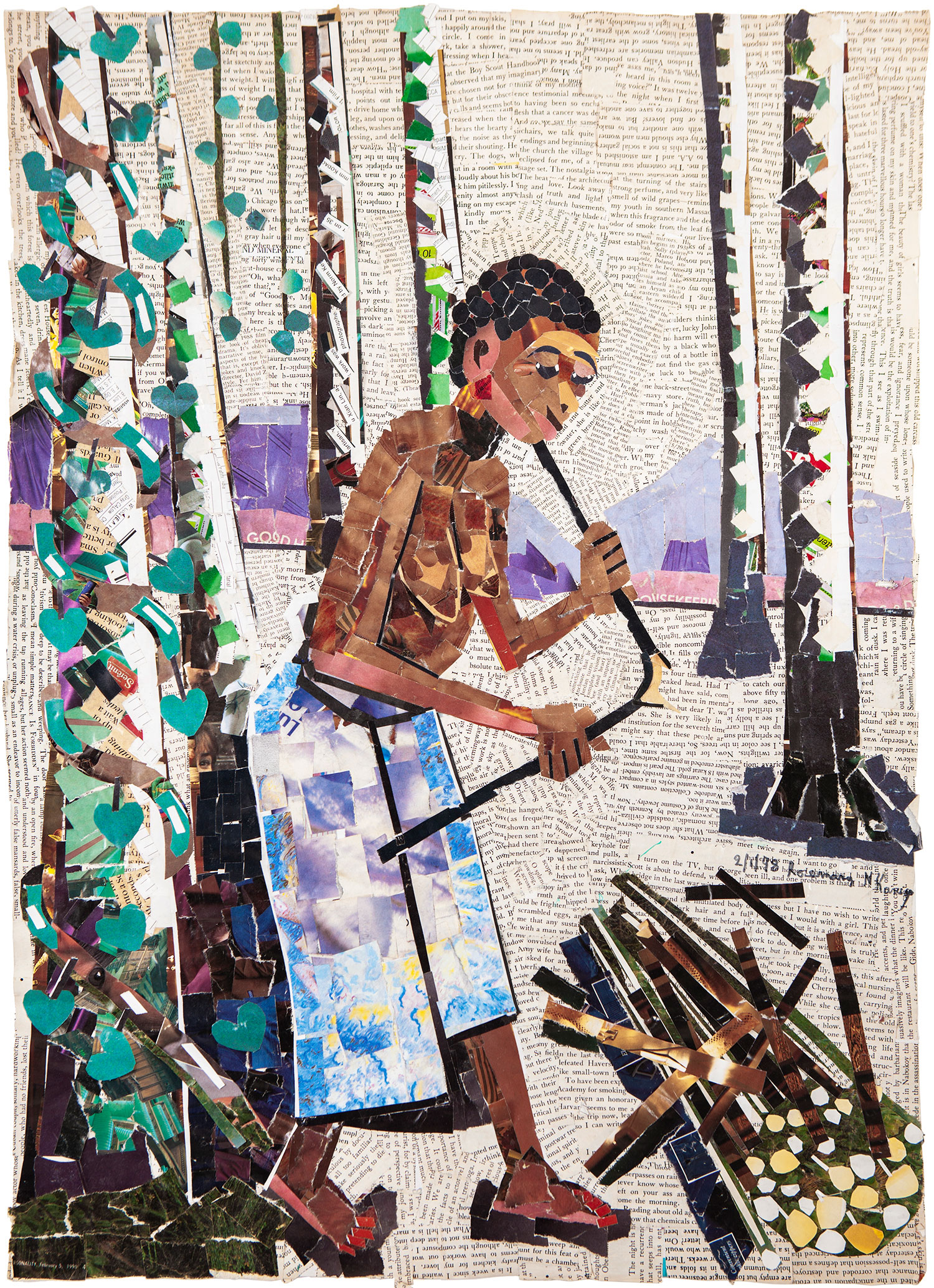 Lot 12 — Rosemary Karuga, Untitled (Collecting Firewood)