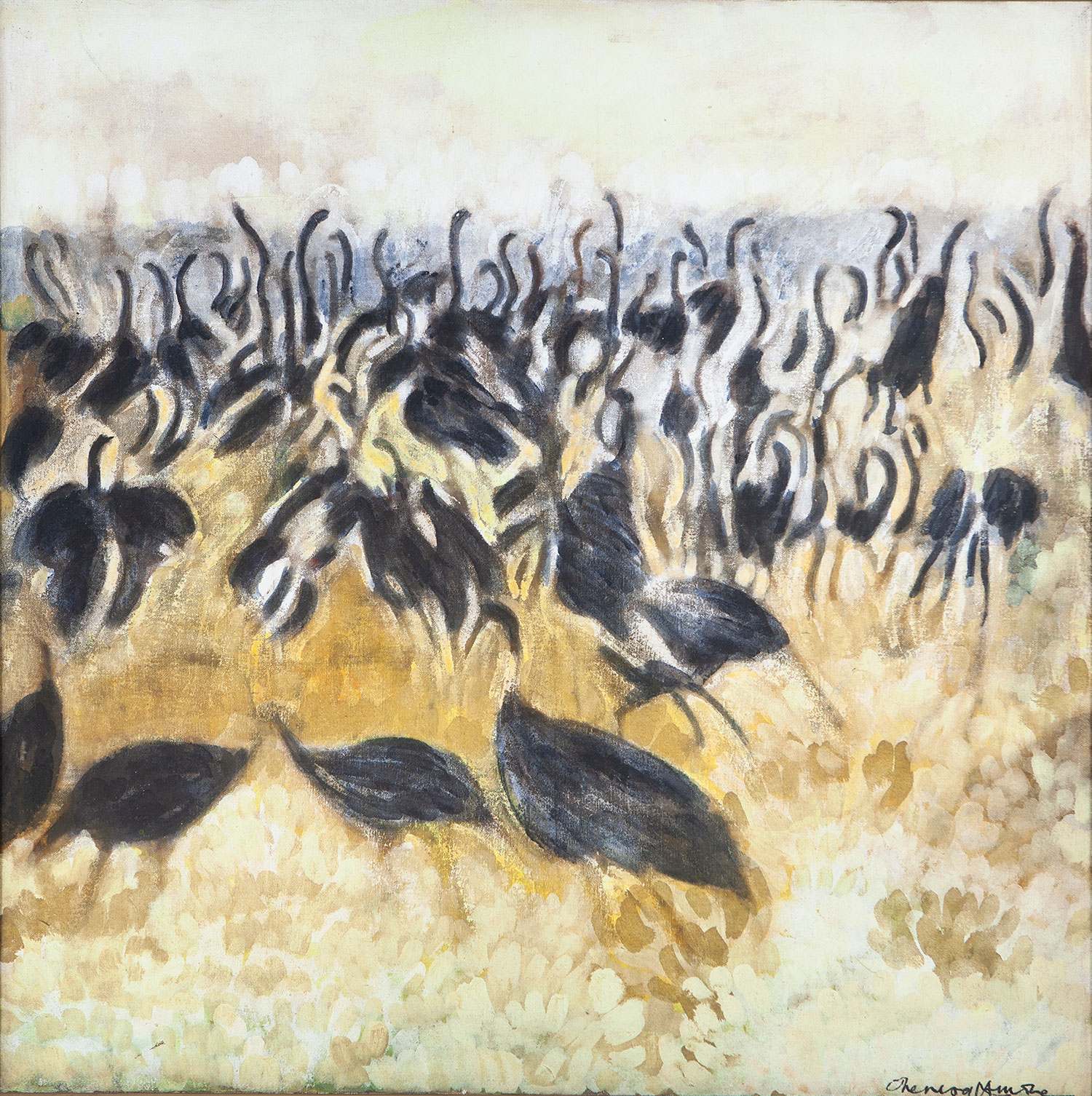 Lot 30 — Theresa Musoke, Guinea Fowls, circa 1998 – 99