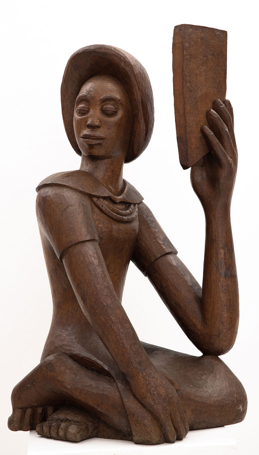 Lot 31 — Samuel Wanjau, Woman Reading, undated (circa late 1970s to early 1980s)