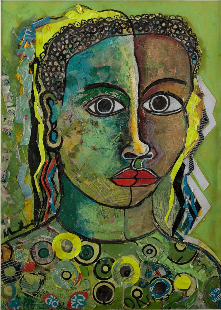 Lot 17 — Geoffrey Mukasa, Lady in Green