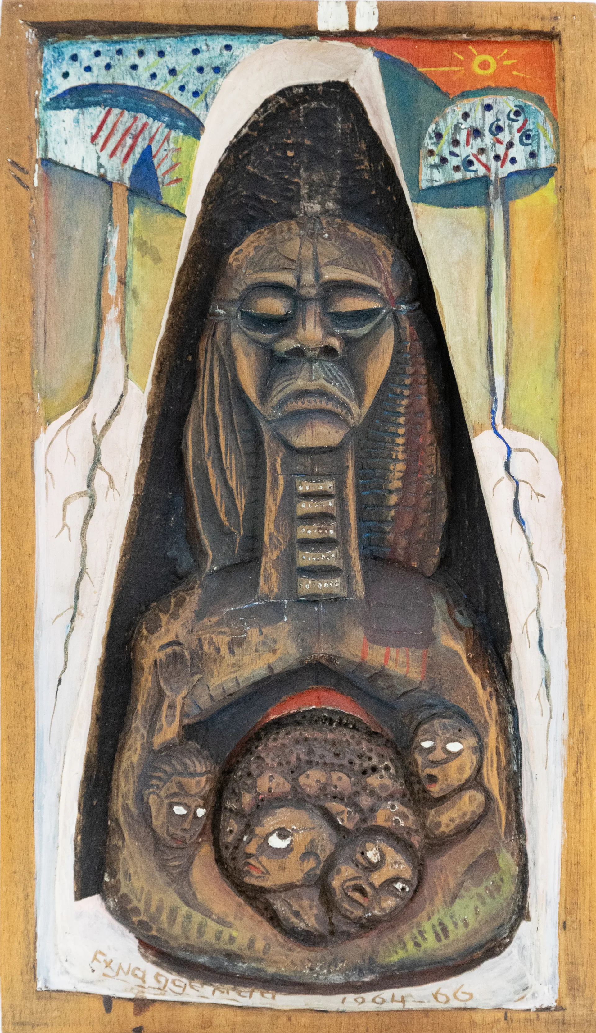 Lot 50 — Francis Nnaggenda, Untitled (Mother and Children)