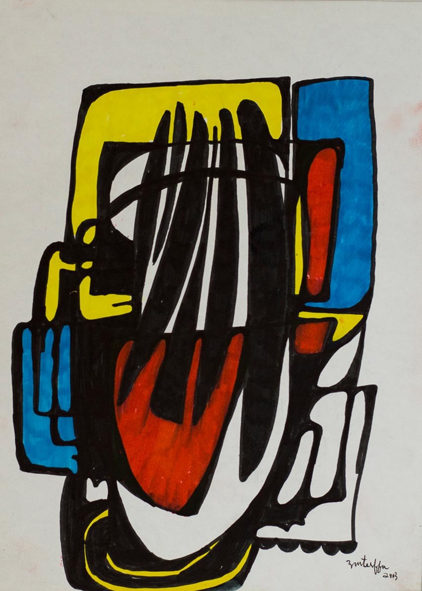 Lot 48 — Tibebe Terffa, Untitled on Paper I, 2003 & Untitled on Paper V