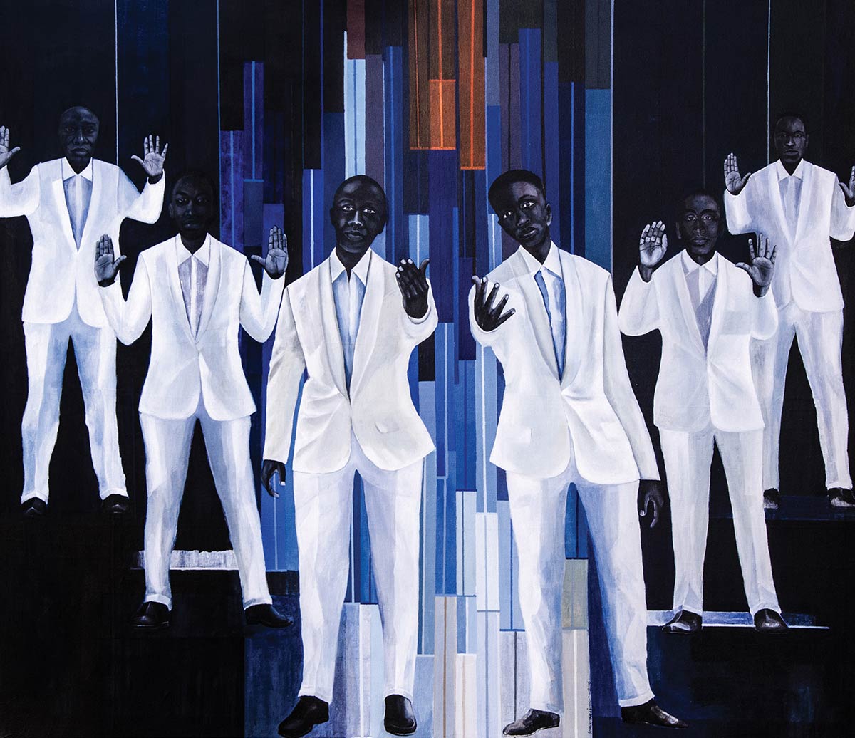 Lot 52 — Ian Mwesiga, Black Man in a White Suit