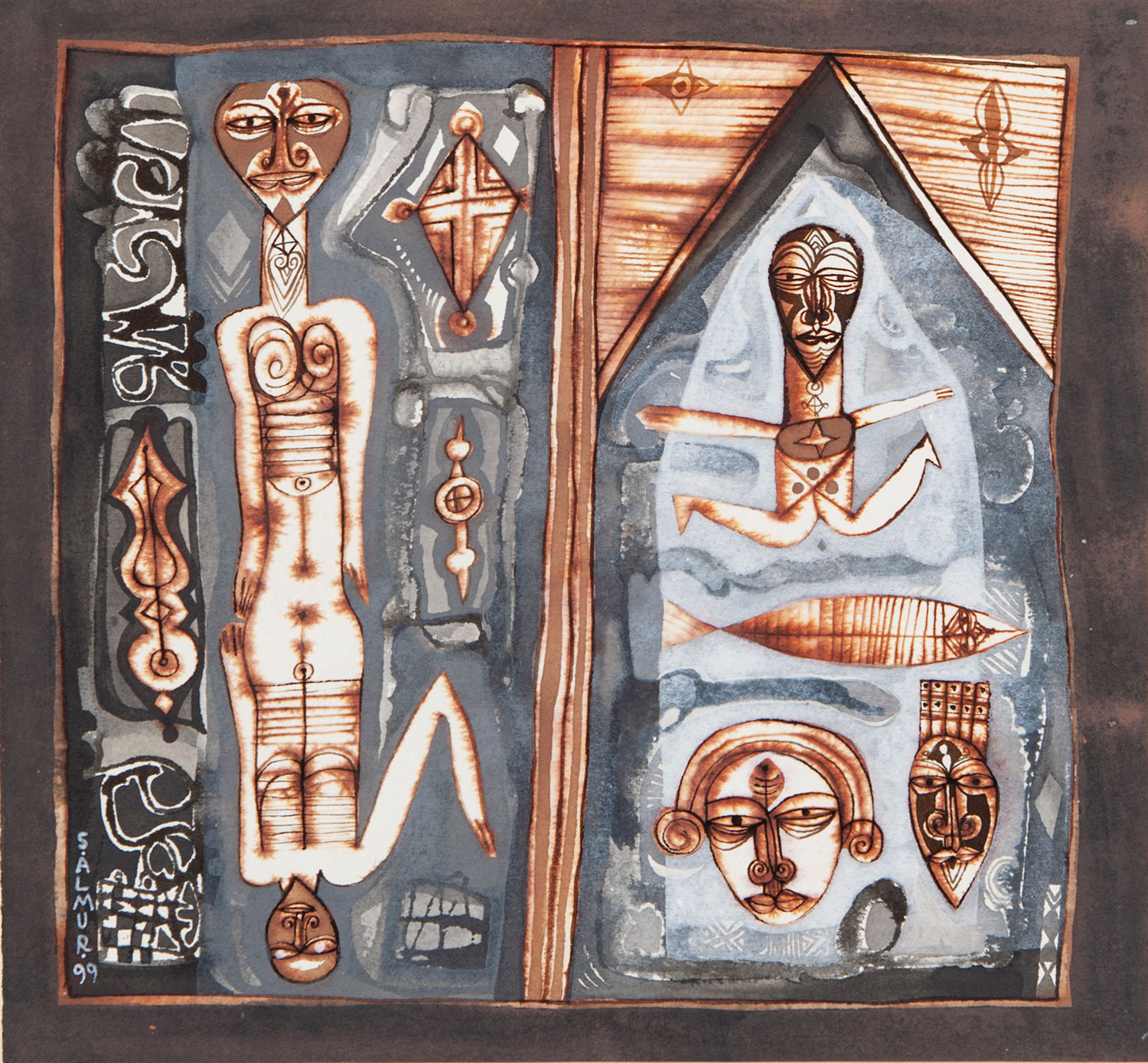 Lot 44 — Salah Elmur, Untitled, 1999 (both)