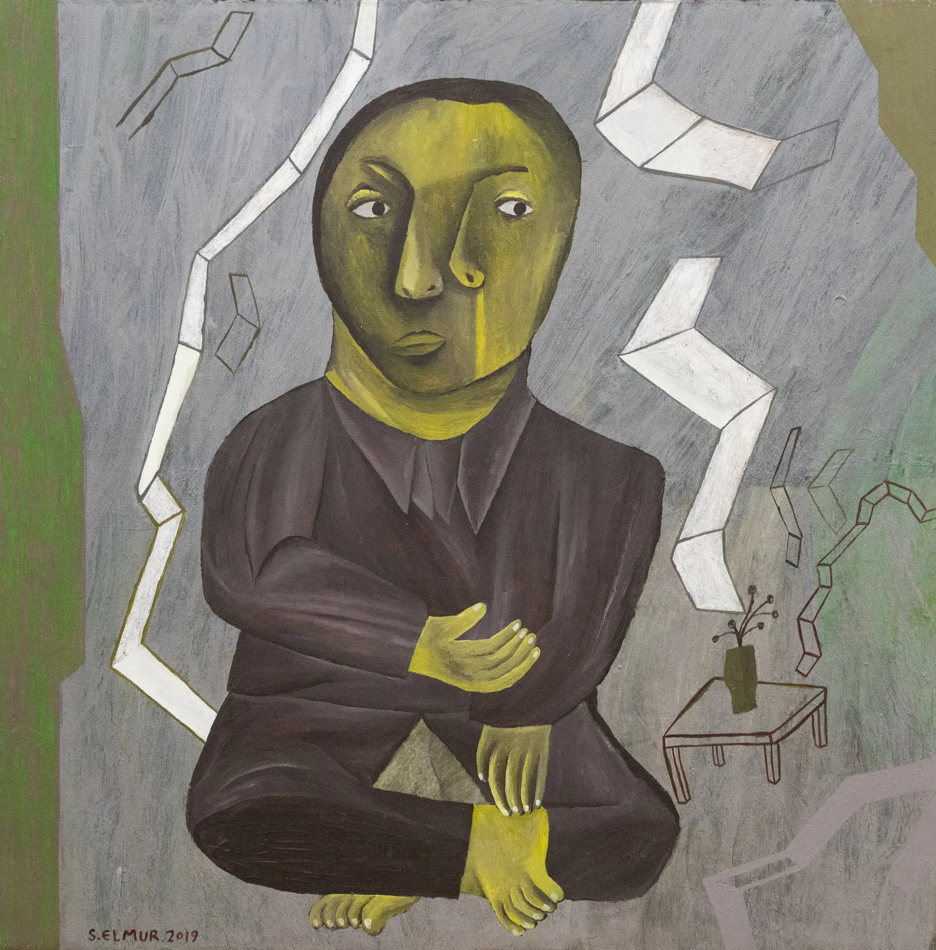 Lot 33 — Salah Elmur, Untitled (Seated Figure)