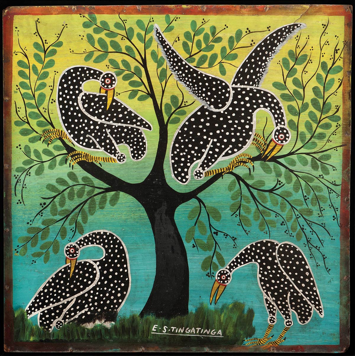 Lot 14 — Edward Saidi Tingatinga, Untitled (Khanga)