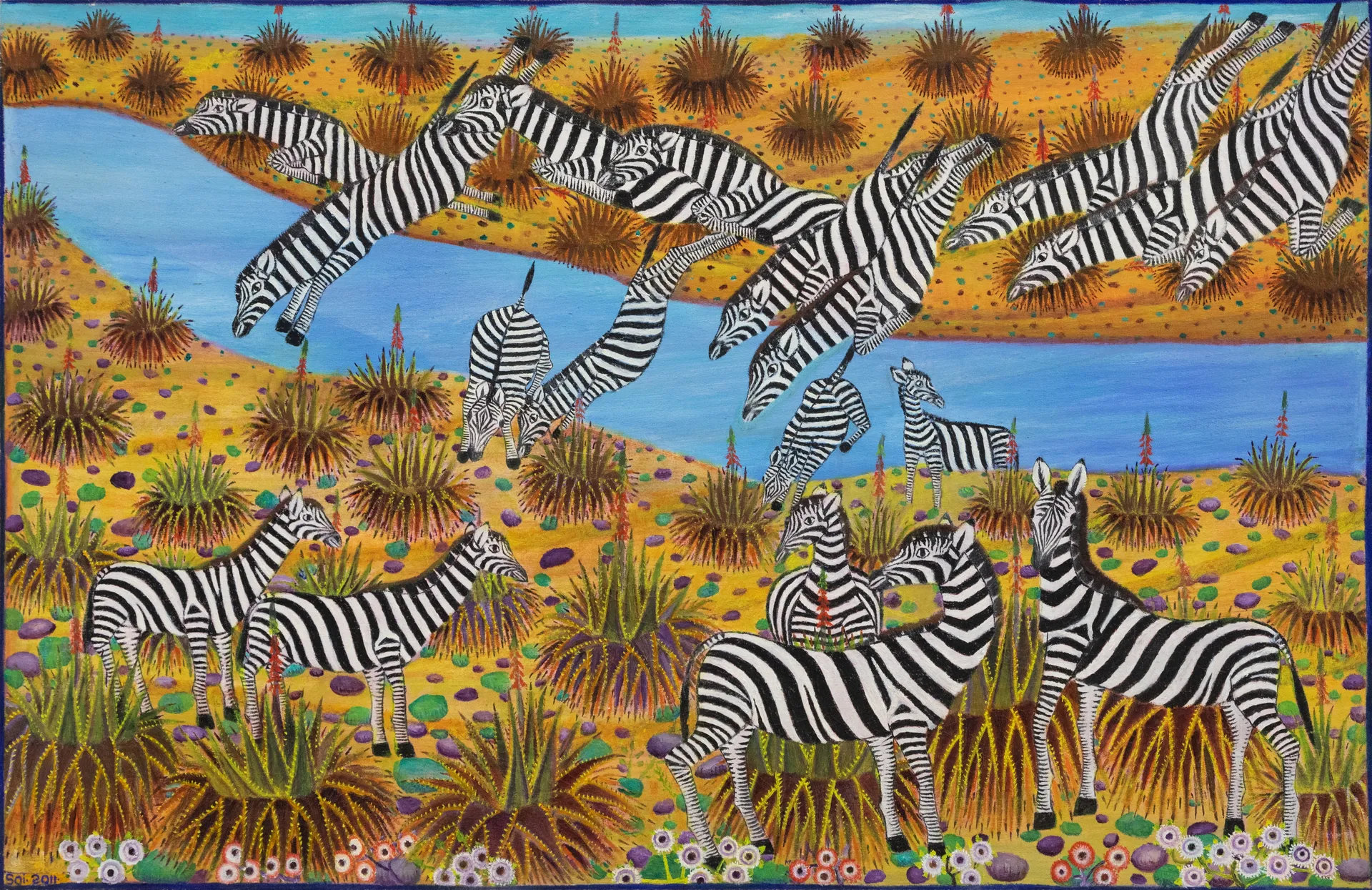 Lot 3 — Ancent Soi, Untitled (Zebras)