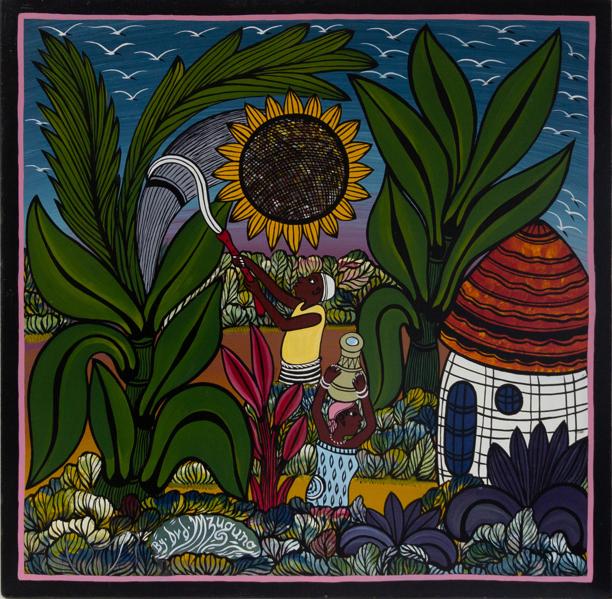 Lot 15 — David Mzuguno, Harvest of the Sunflower, circa 1995