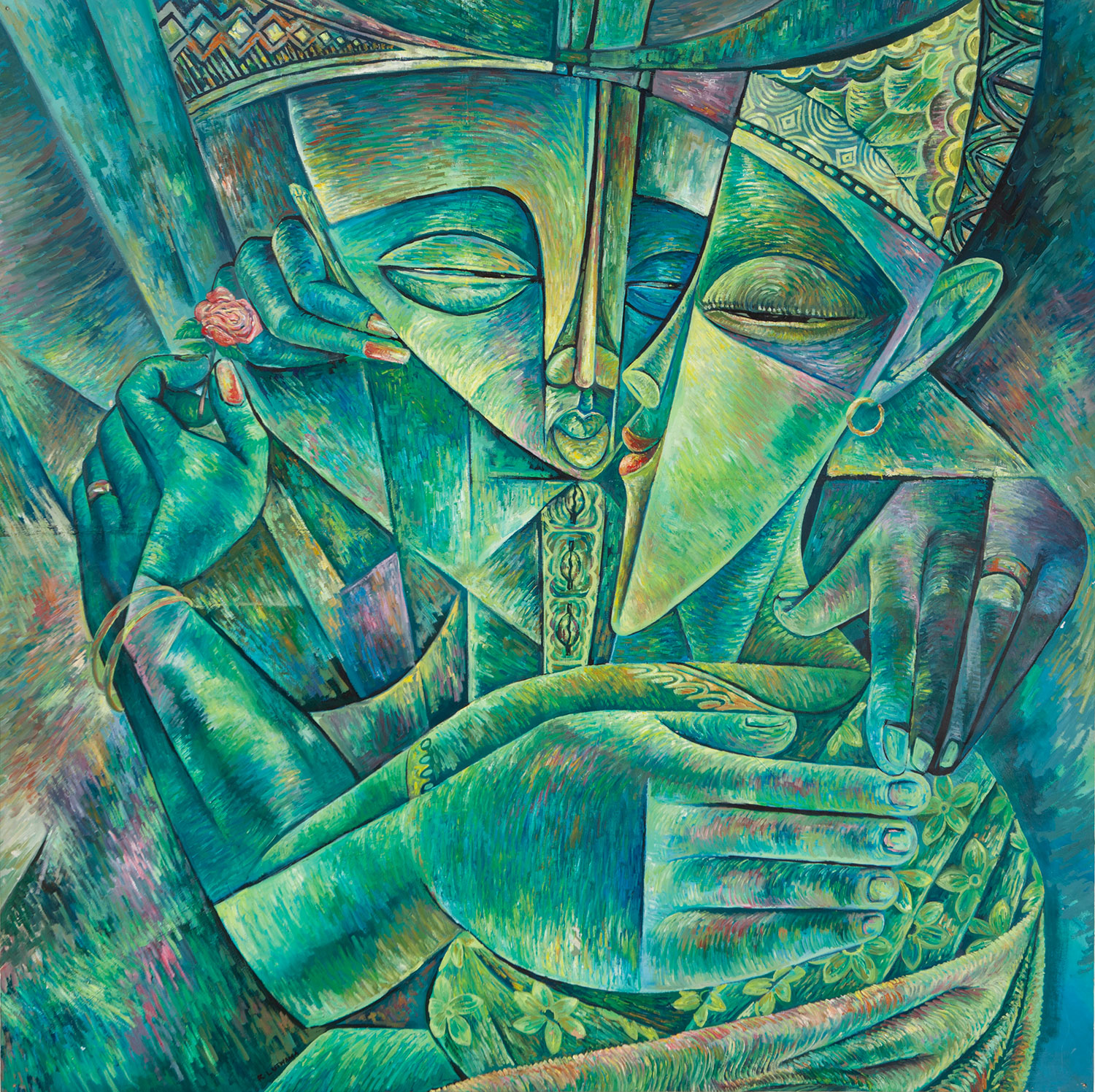Lot 40 — Romano Lutwama, Untitled, (The Kiss), undated