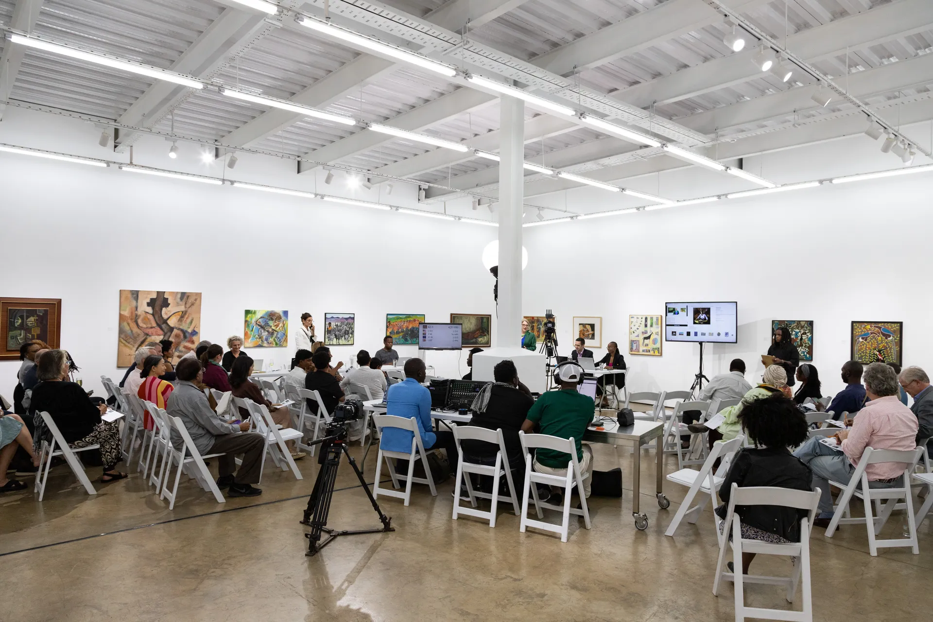Wide view of the 2025 auction room