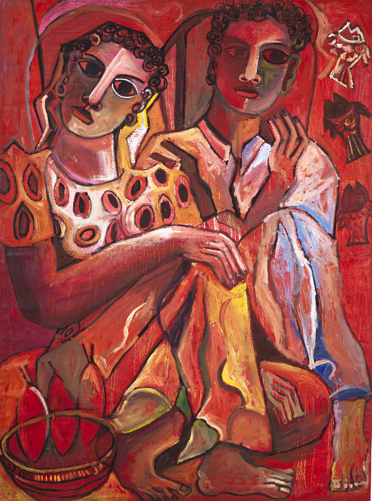 Lot 41 — Geoffrey Mukasa, Just the Two of Us, undated