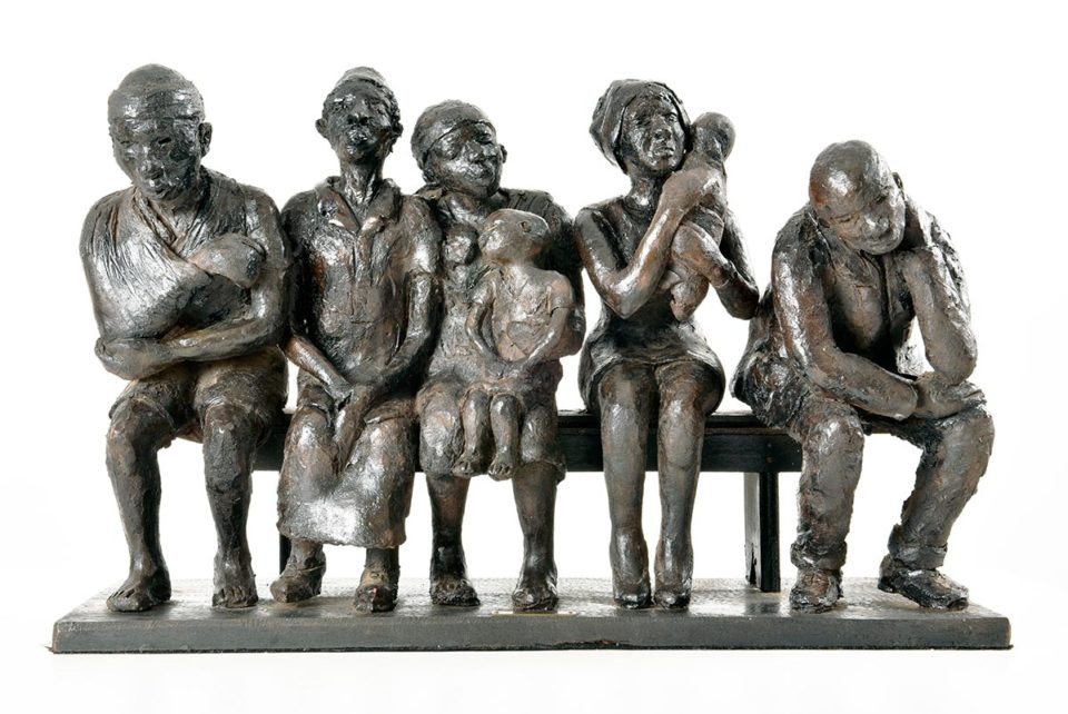 Lot 44 Edward Njenga (front) at Art Auction East Africa