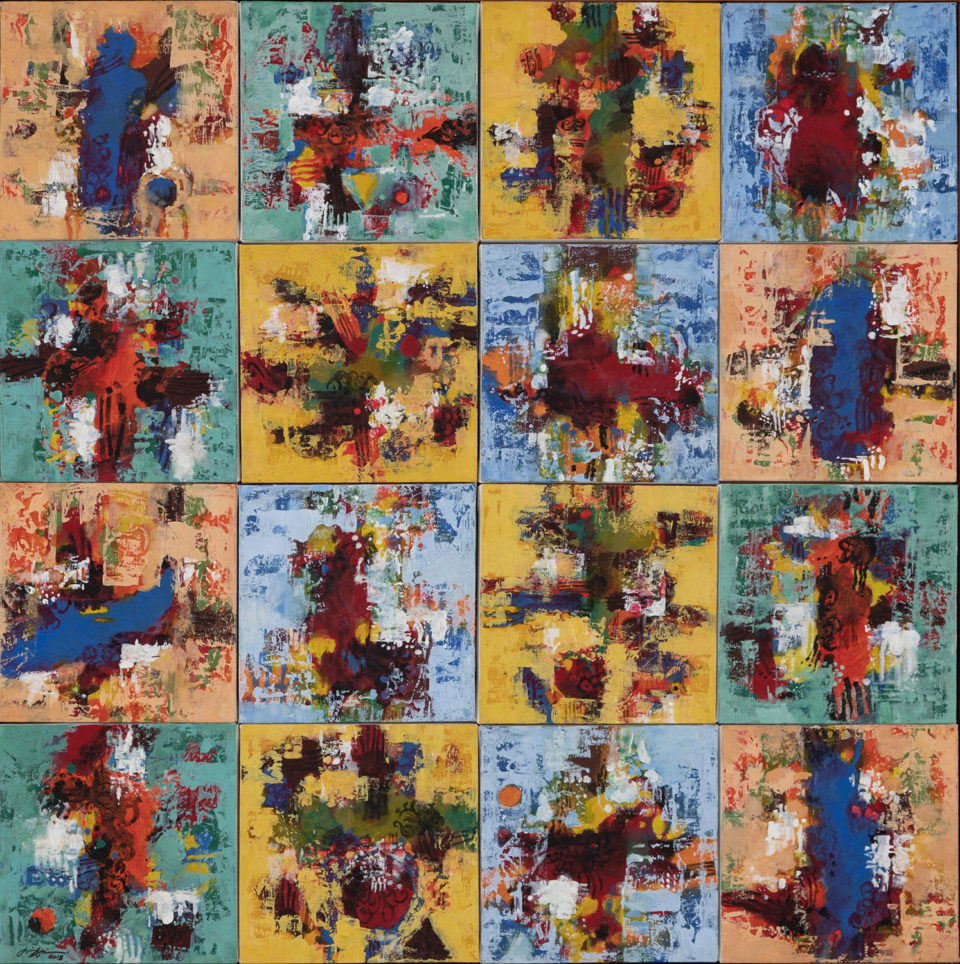 Lot 22 Yassir Ali (Sudanese, born 1969) Joy of Colours, 2018, at the Art Auction East Africa 2019