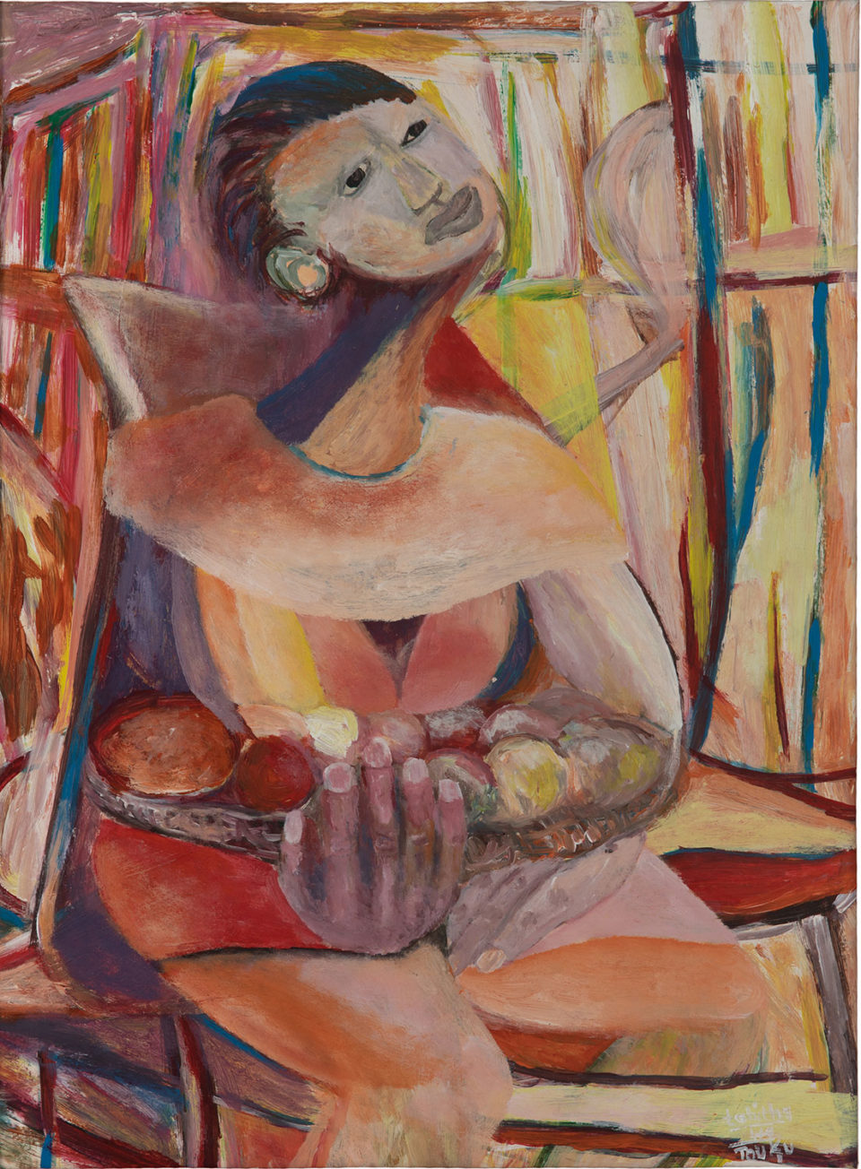 Lot 24 Tabitha Wa Thuku (Kenyan, born 1963) The Beautiful Host, 2006, at the Art Auction East Africa 2019