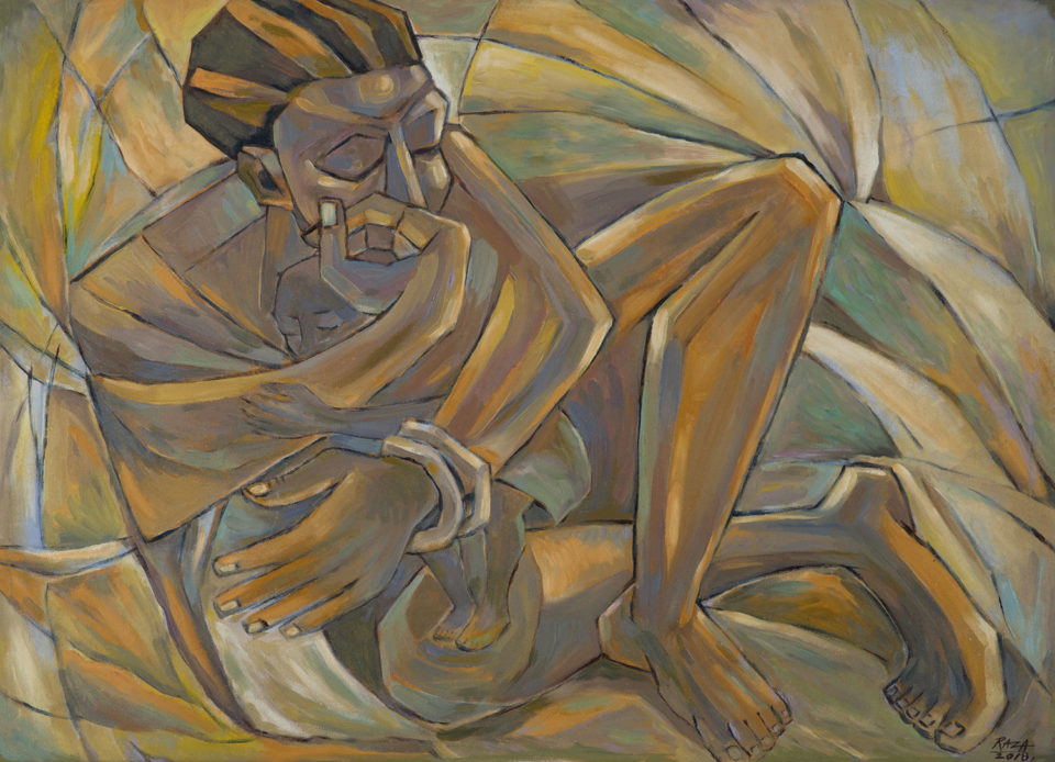 Lot 47 Raza Mohammed (Tanzanian, born 1946) Mother and Child, 2018, at Art Auction East Africa 2019