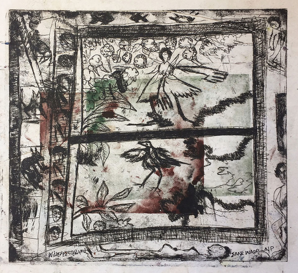 Lot 58 Sane Wadu (Kenyan, born 1954) The Angel, circa 1990, at Art Auction East Africa 2019