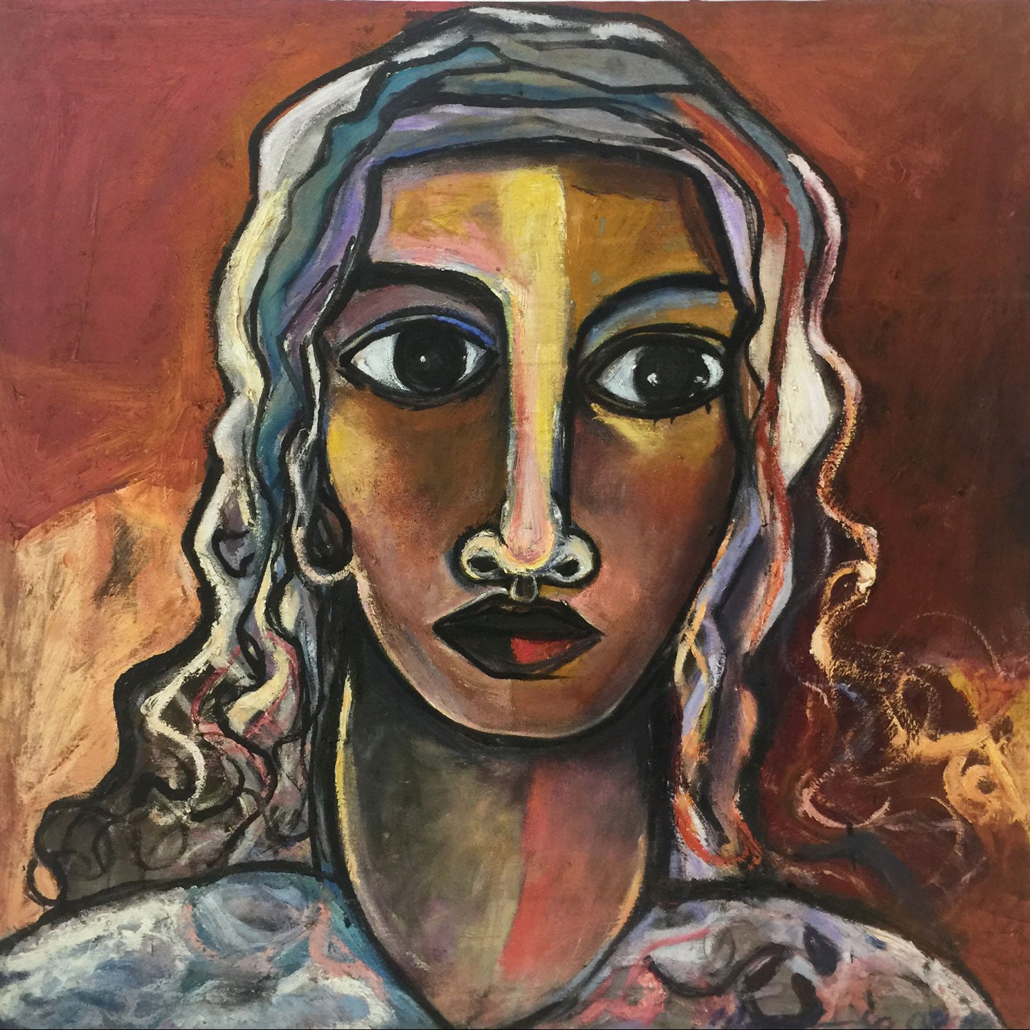 Geoffrey Mukasa, Untitled (Portrait of a Blonde Girl), c. 2000, at Art Auction East Africa 2020