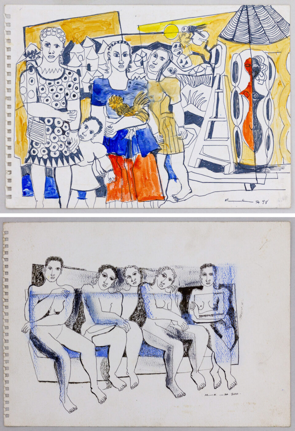 Art Auction East Africa 2024 Lot 1 Geoffrey Mukasa - Pair