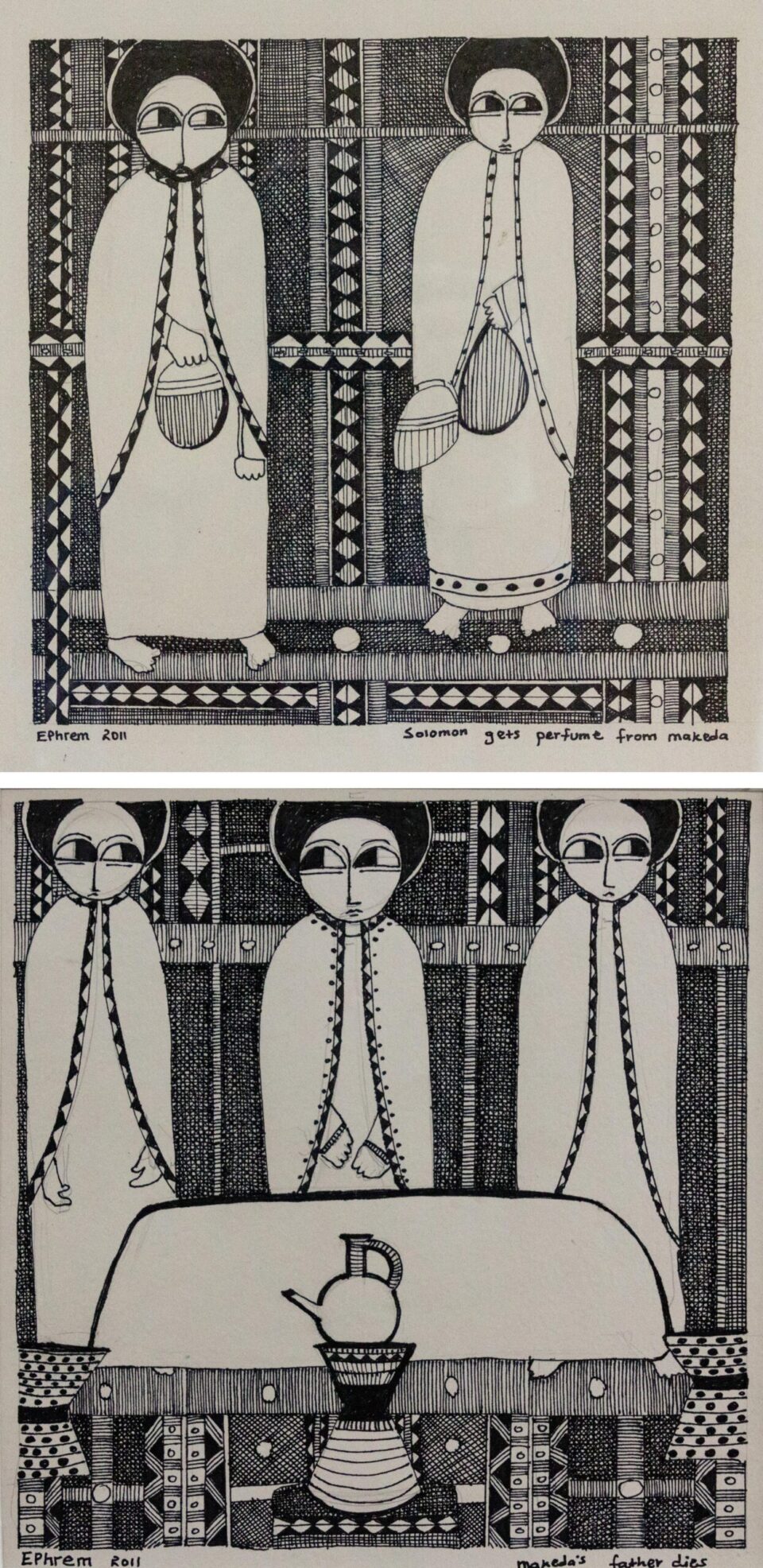 Art Auction East Africa 2024 Lot 8 Ephrem Solomon - Pair